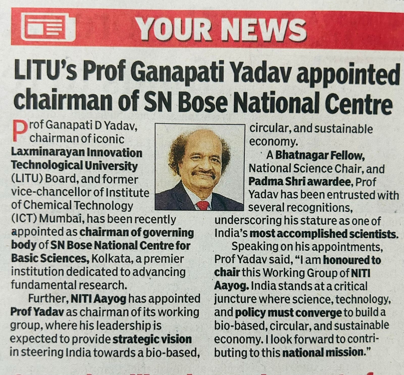 Newspaper Clipping